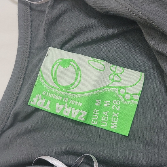 Zara TRF gray body hugging dress sz Med - Picture 4 of 10